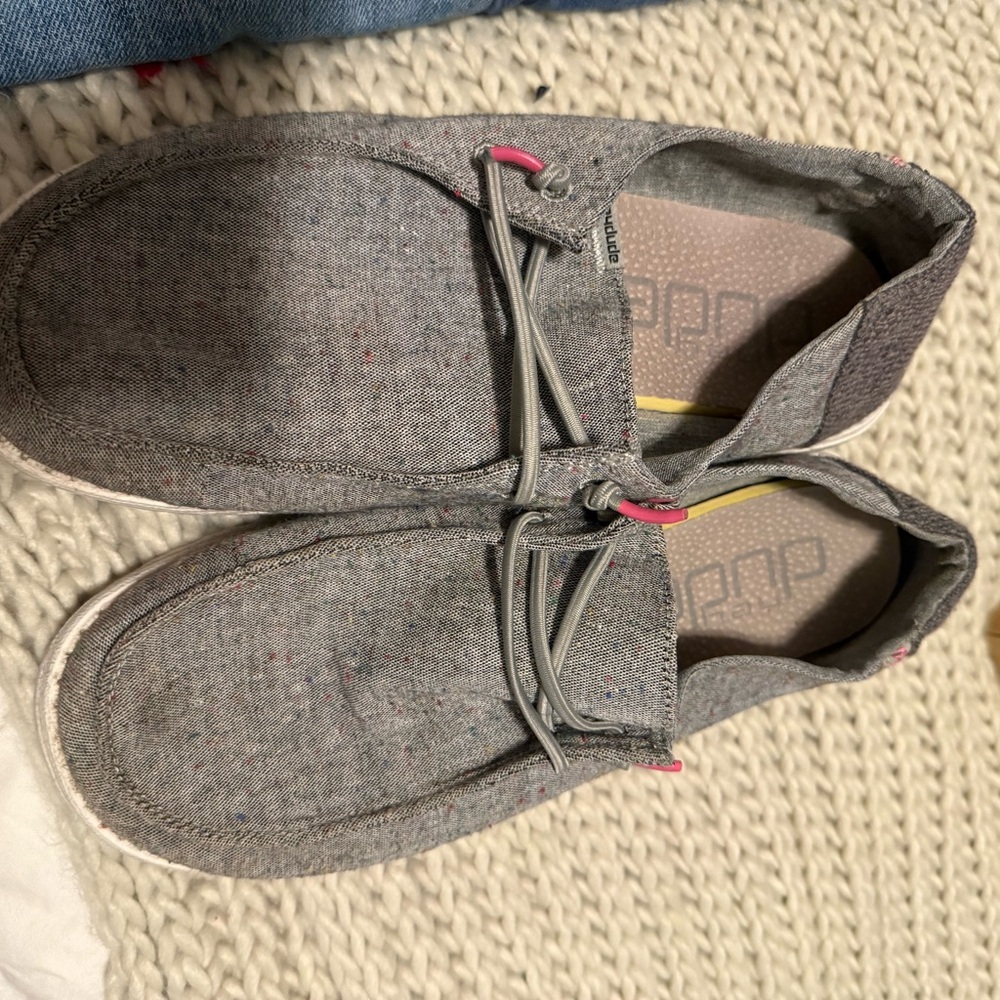 Hey Dude Gray Loafers Slip-Ons Casual Comfort